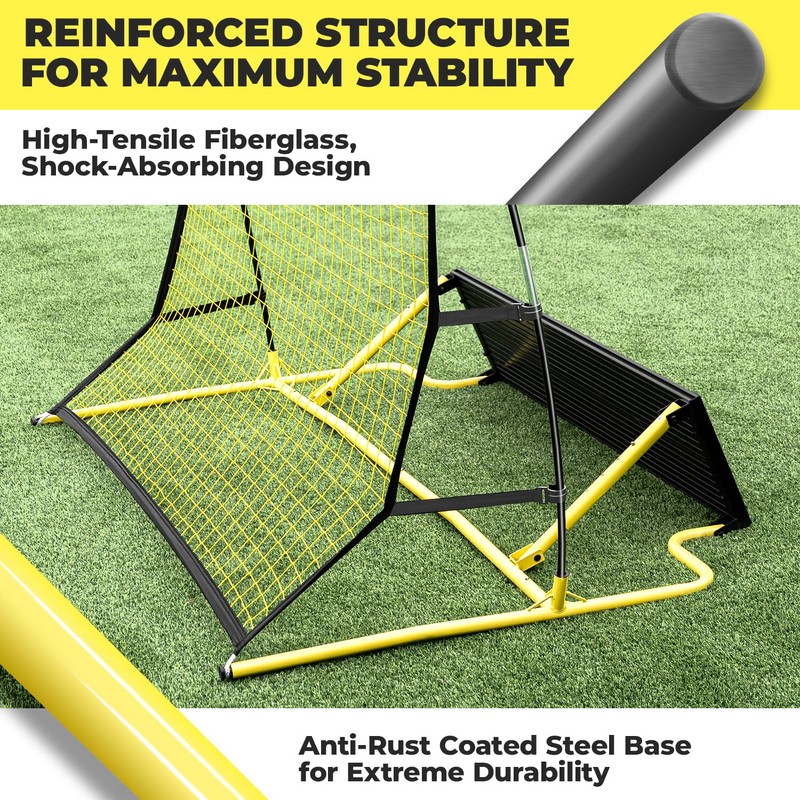 2 in 1 Soccer Rebounder Net & Board, Dual-Sided Rebounder