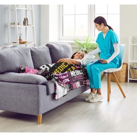 Pezolen Medical Assistant Gifts, Medical Assistant Accessories, Medical Assistant Week Appreciation Gifts Blanket 50"x60", Medical Assistant Gift for Coworkers, Ma Gifts for Women Medical Assistants