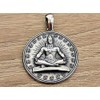 Shiva Yoga Aum Om Ohm Symbol Pendant 925 Sterling Silver