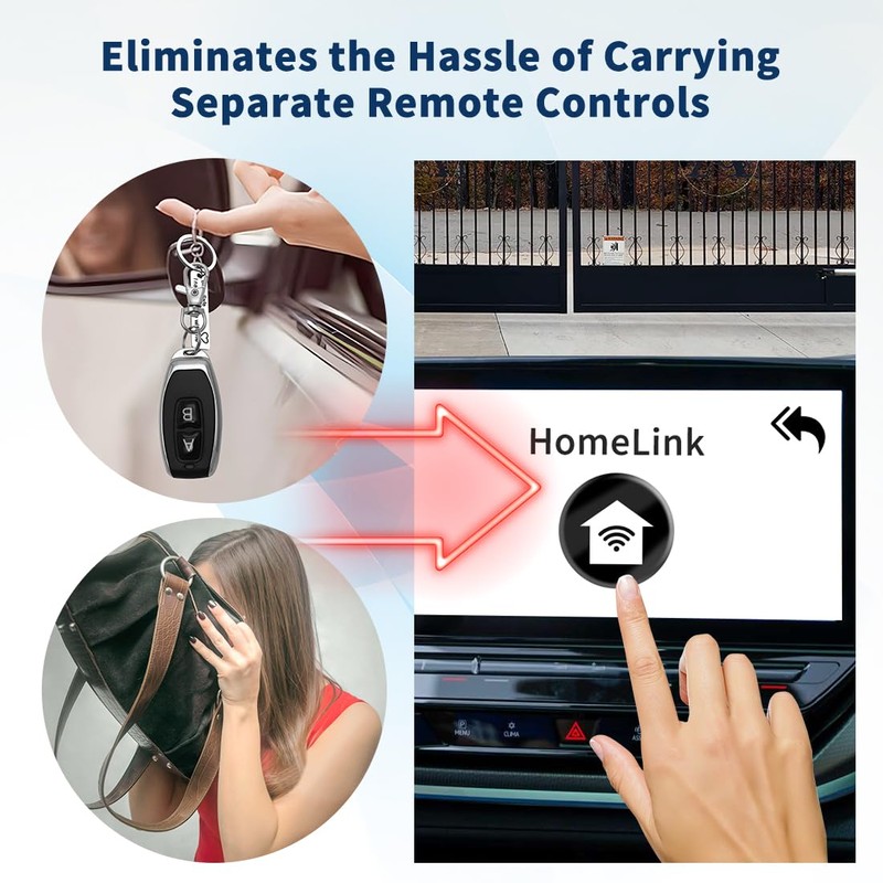 TOPENS HLR01 HomeLink Compatible Universal Receiver with Remote Control Transmitter