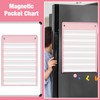 4 Pcs Magnetic Pocket Chart Standard Classroom with 40 Pcs