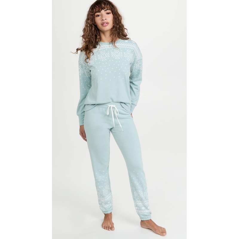 PJ Salvage Pantalones de Mujer con Bandas para Mujer, H-Ice