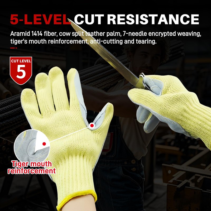 GOL-SIV Aramid A4 Cut Resistant Gloves,Cut Proof Gloves For Metal