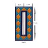 House Numbers Ceramic Tile Letters & Frame Spanish Orange Blue
