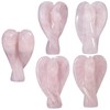 KYEYGWO Rose Quartz Crystal Praying Angel Figurine Guardian Angel Wings