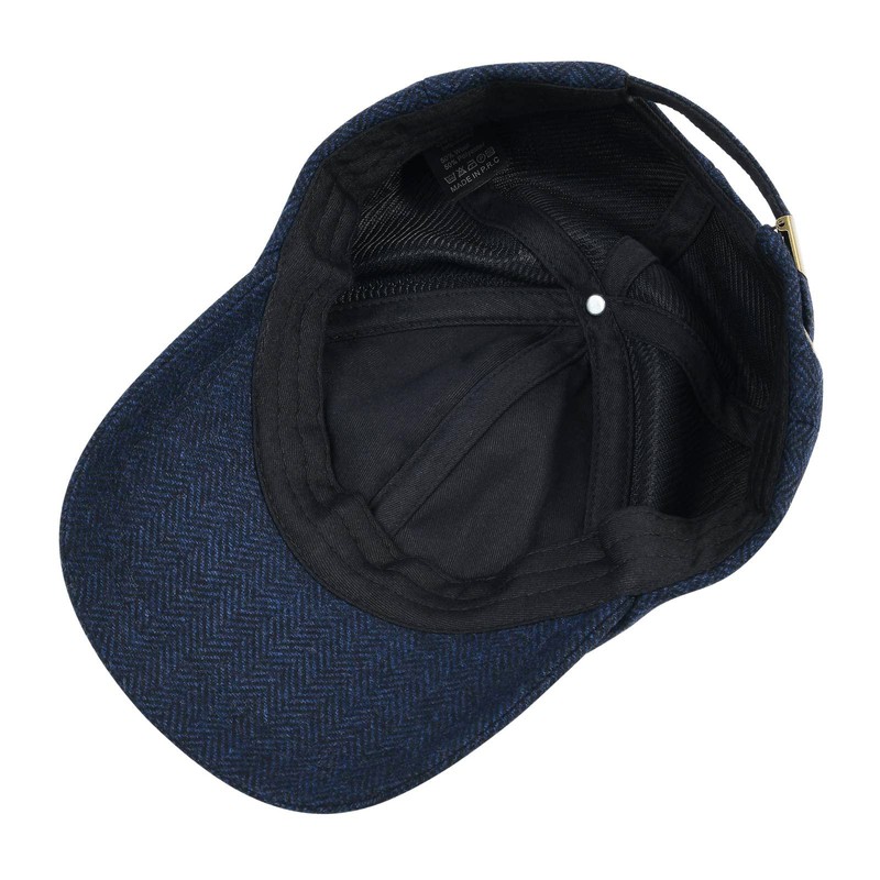 BOTVELA Gorra de béisbol de lana para hombre, ajustable, sin