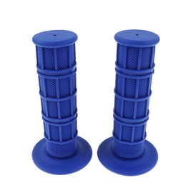 FLYPIG Universal Motorcycle Handlebar Grips 7/8" Rubber Hand Grips 22mm Blue Non Slip Grip Bar End for Yamaha Honda Kawasaki Suzuki Dirt Pit Bike Off Road Bike ATV Bicycle