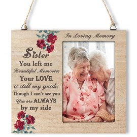 kullder Memorial Gifts for Loss of Sister Memorial Picture Frame for Loss of Sister Sympathy Gifts Sister You Left Me Beautiful Memories In Loving Memory Bereavement Picture Frame