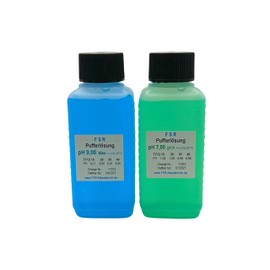 FSRTOP pH-Kalibrierlösungsset, pH 7,00 und 9,00 Pufferlösung, je 100 ml, für pH-Messgeräte, grün und blau