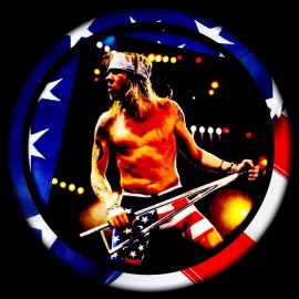 4TH OF JULY SERIES AXL ROSE SET  BRACELET NECKLACE PIN