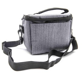 vhbw Polyester Photo Case Grey Compatible with Olympus OM-D E-M10, OM-D E-M5, Pen E-PL6, Pen E-PL7, Pen E-PM1, gray, Bag