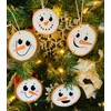 3” Christmas Snowman Face Stencils for Painting on Wood Slice,