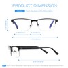 Missfive 2 Pack Mens Quality Progressive Multifocus Reading Glasses Blue