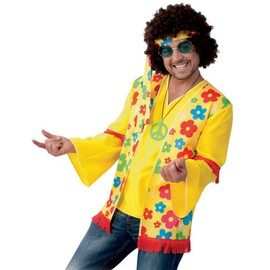 KarnevalsTeufel Flower Hippie Top for Men (M)