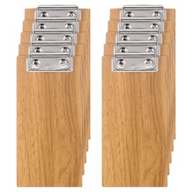 PATIKIL Check Presenters for Restaurants, 10Pcs Mini Clipboard Wood Check Holder Half Page Menu Holder for Restaurant Cafe Waitress Guest Check Server, Wood
