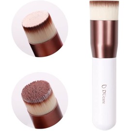 DUcare Makeup Brush, Foundation Brush, Face Brush, Top Type, Premium Taklon Makeup Sponge, 4 Puffs, Makeup Tool Set, Easy to Draw, White