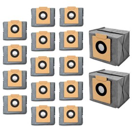 Intendvision 16 Pack Dust Bags for Eufy Clean X8/ X8 Pro / X10 Pro Omni Robot Vacuums Self-Empty Station, Large Capacity Disposable Replacement Vacuum Bags