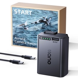 llano Aurora NP-FW50 Battery - Fully Decoded for Sony A6000 A6400 zv-e10 A7ii A6100 A6500 A6300 A7 A7II A7R A7RII A7S A5000 A5100 Camera,Finger-Tap LED Display,USB-C Fast Rechargeable (1 Pack)