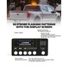 Xprite Amber Rooftop Emergency Strobe Light Bar, US Flag Beacon
