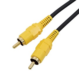 Video Cord 1 Pin to 1 Pin RCA Cable 2m Gold Plug Simple Packaging Mono Audio TV VCRs Game Consoles and More