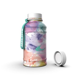 Daikoku Edelstahl Wasserflasche - 1.3l BPA frei - Nützlich für Fitnessstudio und alle Arten von Sport - Doppelwandige Thermosflasche 12 bis 24 Stunden - C Dekoration - Gelb