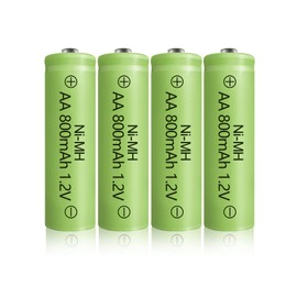 JINTION Ni-MH AA Rechargeable Batteries, Double A 1.2V 800mAh Battery Pre-Charged for Garden Outdoor Solar Lights