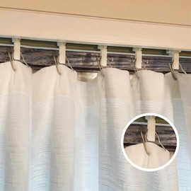 60 Pcs Curtain Hooks for Drapes 1.2 Inches Rustproof Stainless Steel Drapery Hooks Heavy-Duty Pin-On Drapery Hooks for Window Curtain, Door Curtain and Shower Curtain Silver White