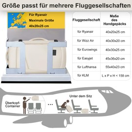 MATEIN Hand Luggage Backpack Airplane for Hand Luggage, beige, Business