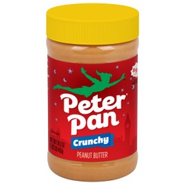 Peter Pan Crunchy Peanut Butter, Made with Roasted Peanuts, Great for Peanut Butter and Jelly Sandwiches and Peanut Butter Snacks, Gluten Free Peanut Butter, 16.3 OZ Jar (12 Count)
