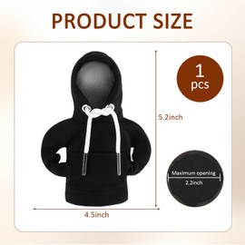 Gear Shift Hoodie, Shift Knob Cover, All Seasons, Easy to Clean, Can Be Used as a Gift, Universal Car Decorative Parts, Suitable for Most Cars (Black)