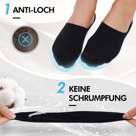 YouShow Sneaker Socks for Men and Women, 10 Pairs of Invisible Socks, Unisex, 5 x black + 5 x white