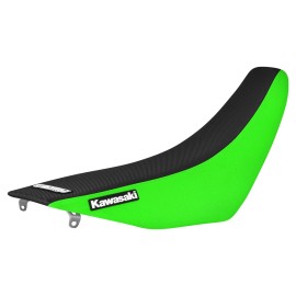 Enjoy Mfg 1994-1998 Kawasaki KX125/250 gripper seat cover  FLO GREEN/BLK standard #78 LOGO
