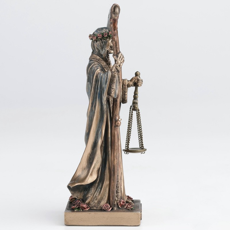 Veronese Design 4 1/4 Santa Muerte Holding Scythe and Scale