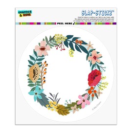 Letter O Floral Monogram Initial Automotive Car Window Locker Circle Bumper Sticker