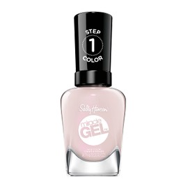 Sally Hansen Miracle Gel Salon Quality Nail Polish | Gel-Like Formula, Two-Step System, No UV Light Needed, Long Lasting | Sheer, Shimmery | 233 First Glass | Ivory Pink Nail Polish