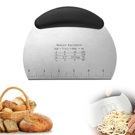 CHENGBAO Acero Inoxidable Raspa de Cocina，Multifuncional Espatulas Reposteria，Con Mango Espátula de Acero Inoxidable，Raspas Para Reposteria (1 negro)