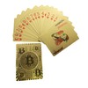 Rich Life Style Bitcoin Waterproof Gold Playing Cards with Commemorative