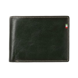 MILAGRO CA-Y-660 Tamponato Leather Bifold Wallet with Coin Purse (Men's Wallet, Bifold Wallet, Coin Purse, Card, Compact, Green, Leather, Goat Leather, Popular), green