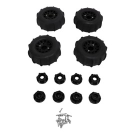 4 PCS RC Car Snow Wheels Tires Excellent Grip Thickened Weighted RC Car Accessories with 12mm 14mm 17mm Colligator Black
