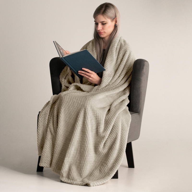 DecoKing Scandanavian style Blanket microfibre cosy Blanket Fleece bedspread Soft