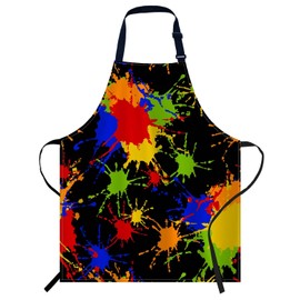 Smooffly Abstract Flowers Full Arrangement Apron Adjustable Bib Chef Aprons Cooking Apron Unisex Women Men Aprons Perfect for Home Kitchen, Baking, Gardening, Restaurant, Coffee house BBQ