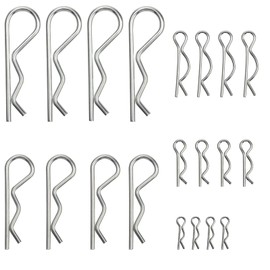 20Pcs Cotter Hairpin Assortment Kit, CoiTek Stainless Steel Hitch Pin Clips for Tractor, Truck, Tillage Machine, R Clips Retaining Needle, 5 Size