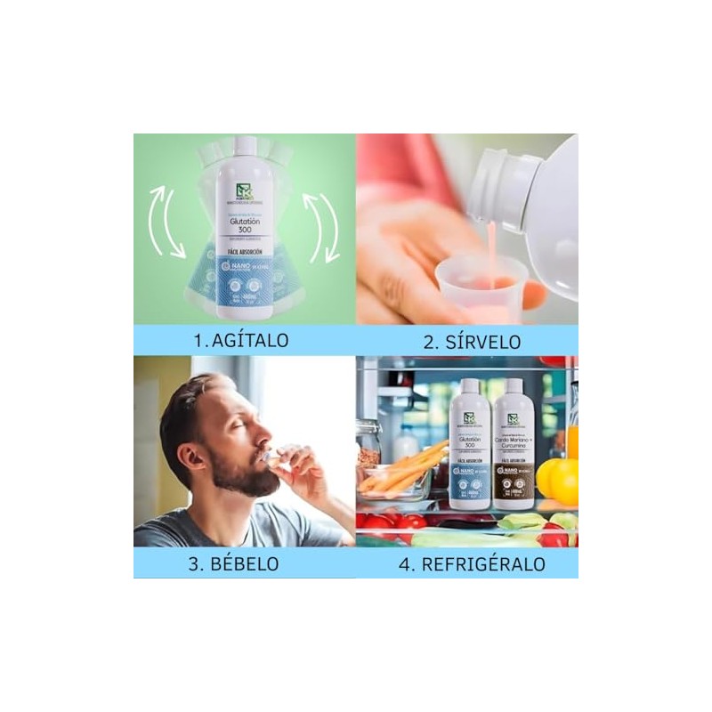 Glutatión 300 | Suplemento Líquido de Alta Absorción | Fórmula