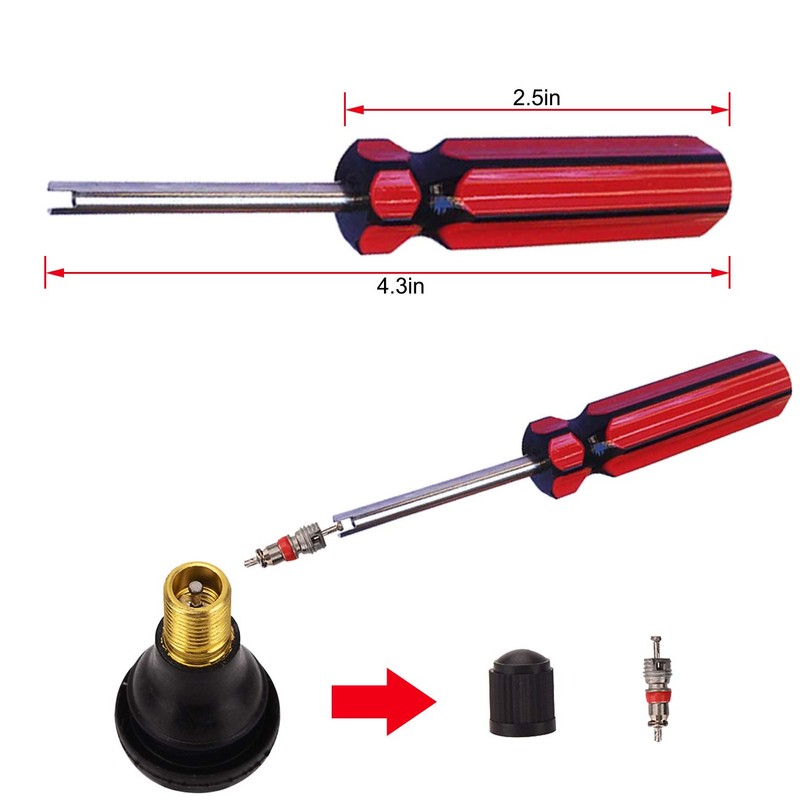 Febrytold Tire Valve Stem Tool Remover & Installation, 6 Pcs