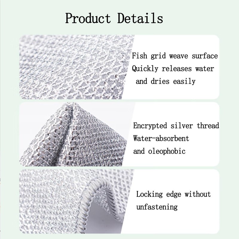Wire Mesh Cleaning Cloth 12 Pack Silver Wire Wish Cloth,