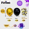 Firomi Metallic Chrome Gold Black Latex Balloons 12 Inch 70