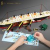 TOKMOC 2288 Pieces,Titanic Building Block Set,three visible cabins,Glacier design,glowing light