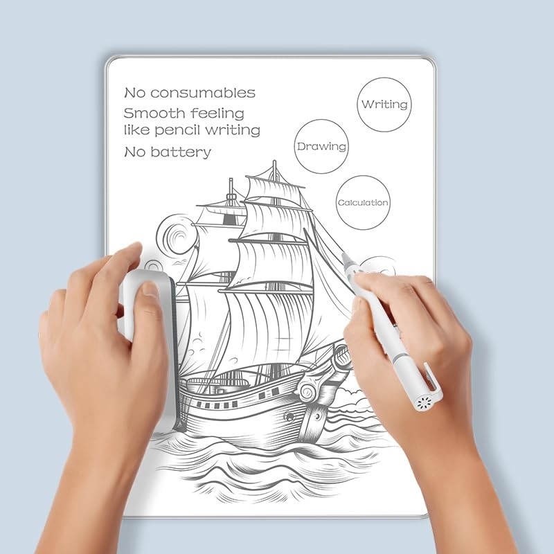 Microparticle Whiteboard Portable, Magnetic Elimination Whiteboard, Paper-like Appearance, Reusable Writing