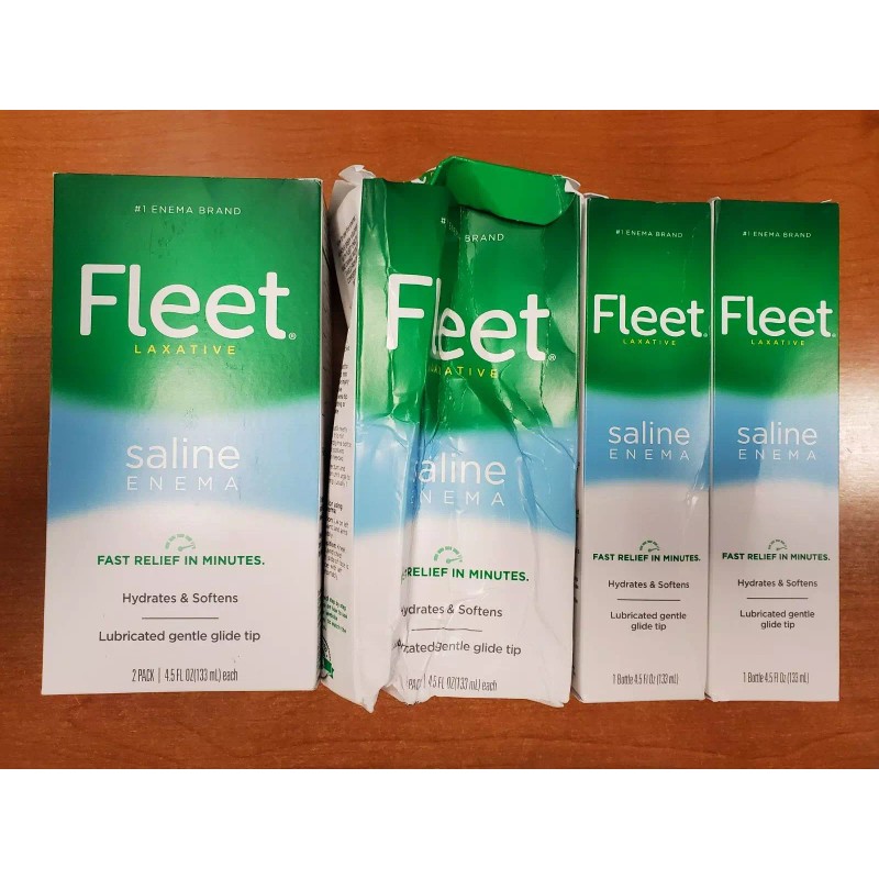 Fleet 6 Bottles: Fleet Laxative Saline Enema for Constipation 4.5oz