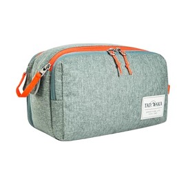 Tatonka Toiletry Bag Cosmetic Double Zip Pouch (6L) - Large Wash Bag with Double Zip Opening and Multiple Compartments - 17 x 27 x 13 cm, Sage Green, Large toiletry bag with wide opening